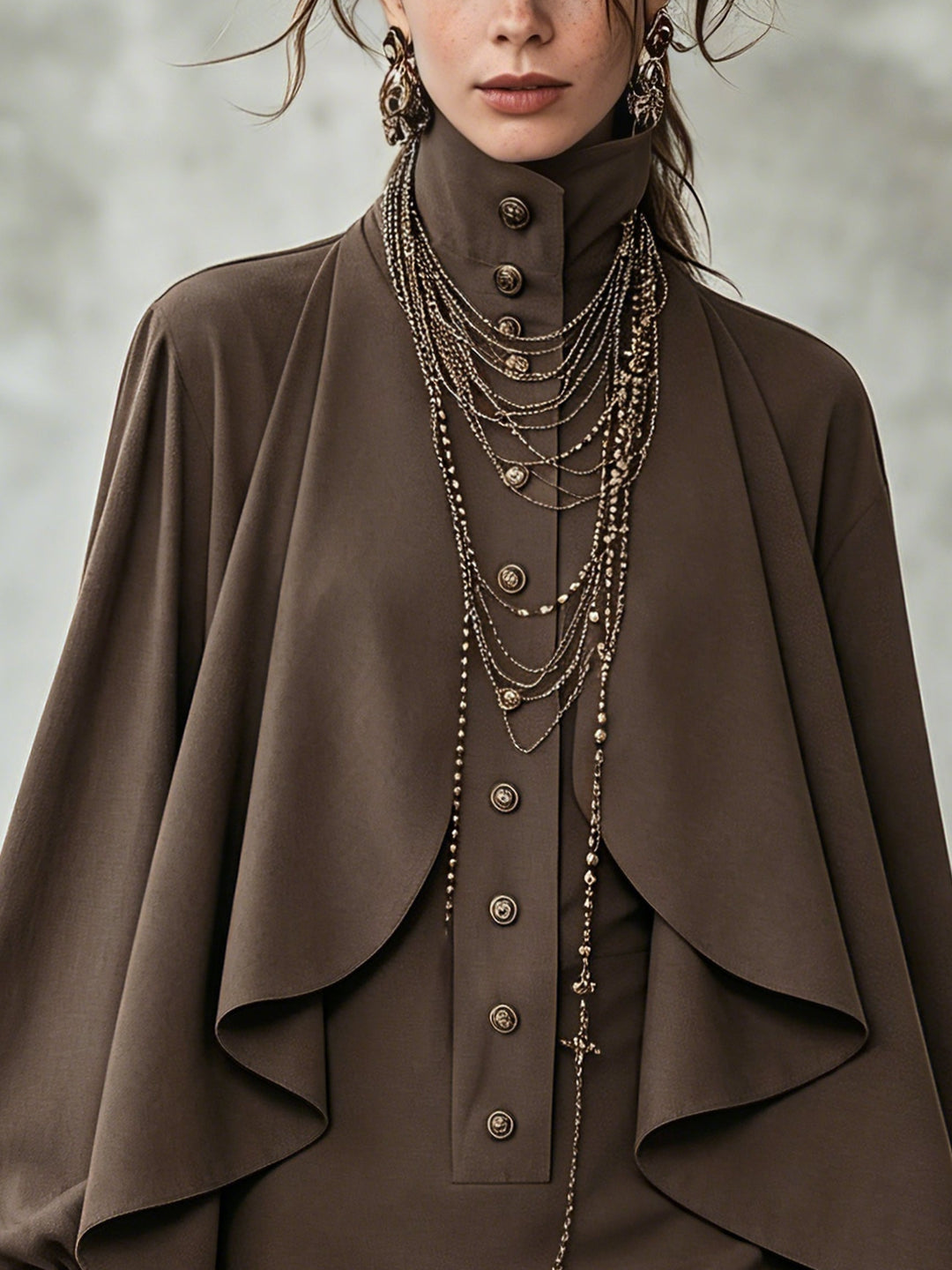 OPHELIA™ - ELEGANT CAPE MINI DRESS