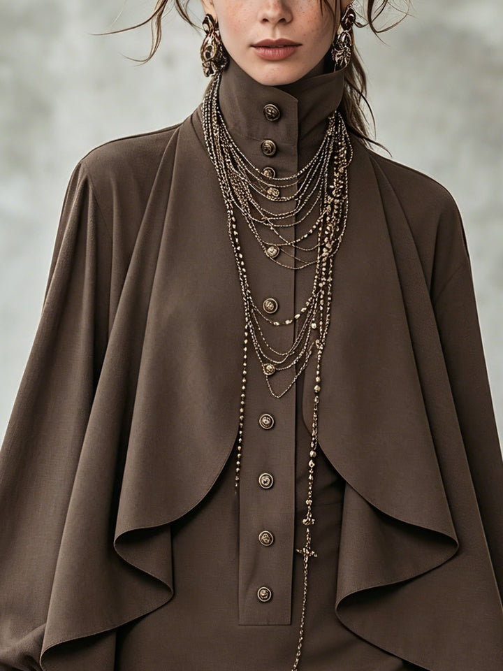 OPHELIA™ - ELEGANT CAPE MINI DRESS