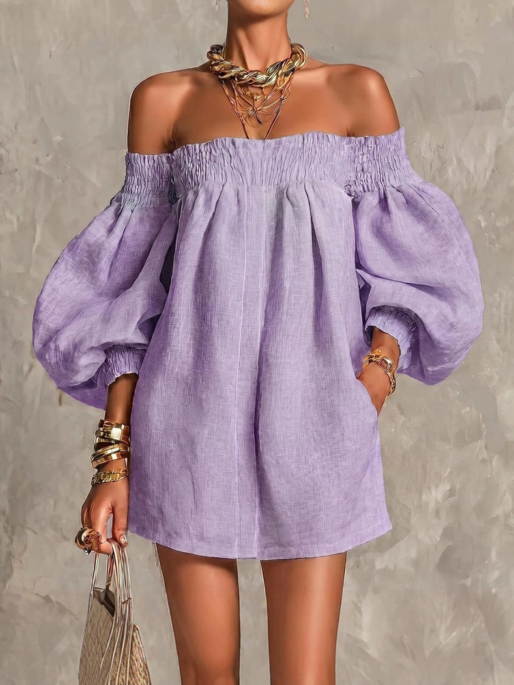 ROSALINE™ - OFF-SHOULDER PUFF SLEEVE MINI DRESS