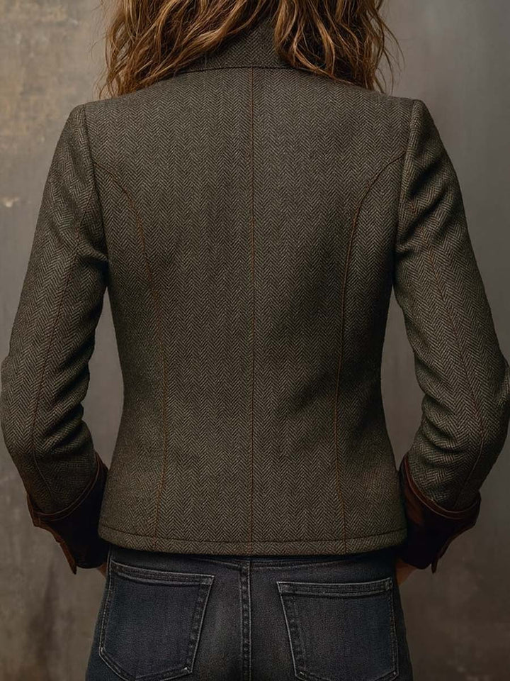 BELLA™ - ELEGANT VINTAGE HOUNDSTOOTH BLAZER