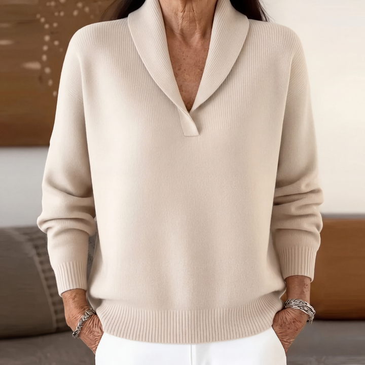 CLARISSA™ - ELEGANT V-NECK COMFORT SWEATER