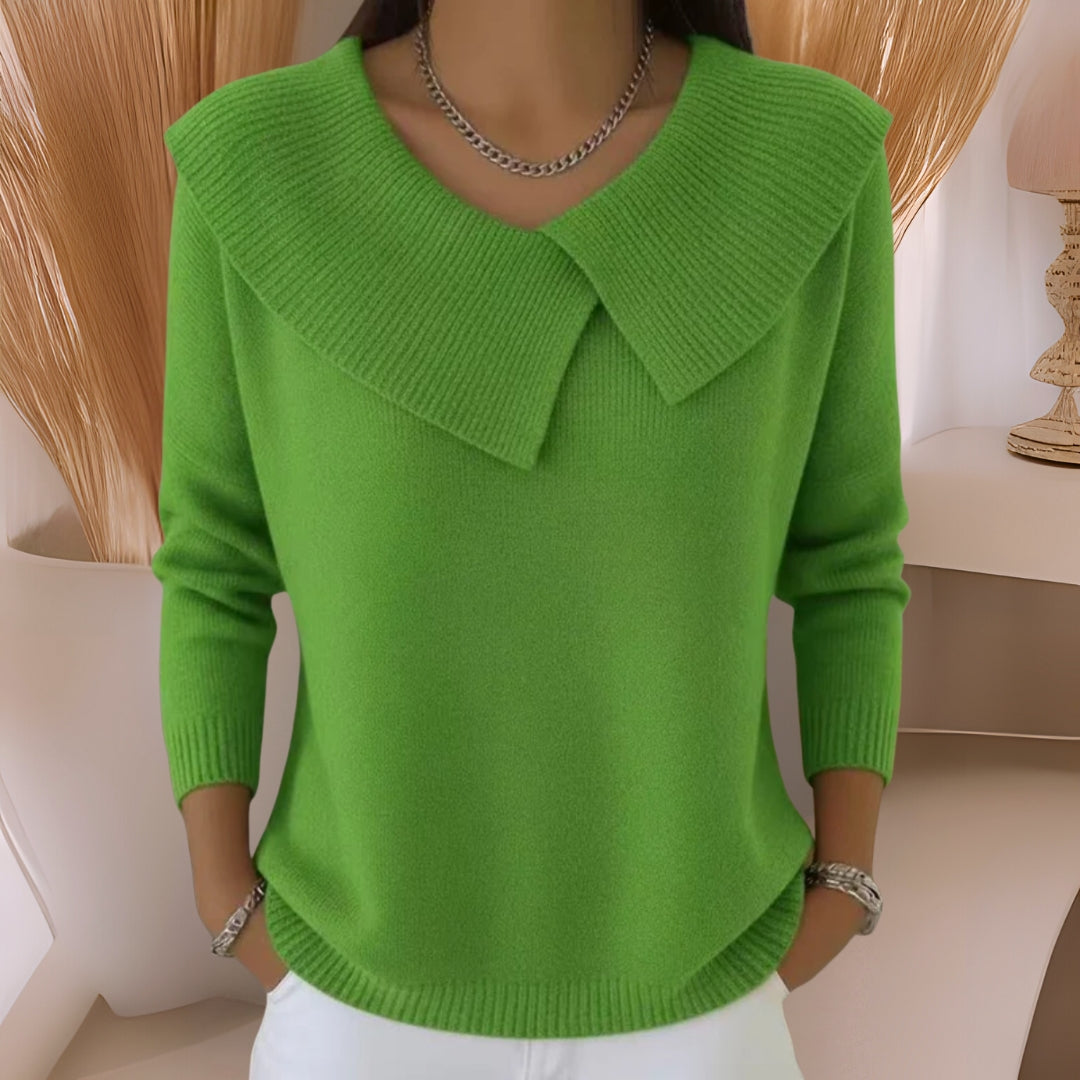 VIVIENNE™ - ELEGANT COLLARED COMFORT SWEATER