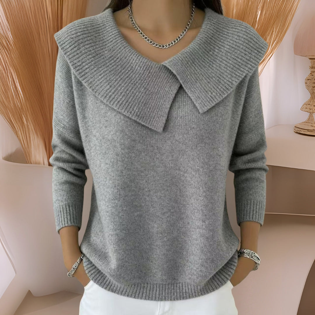 VIVIENNE™ - ELEGANT COLLARED COMFORT SWEATER
