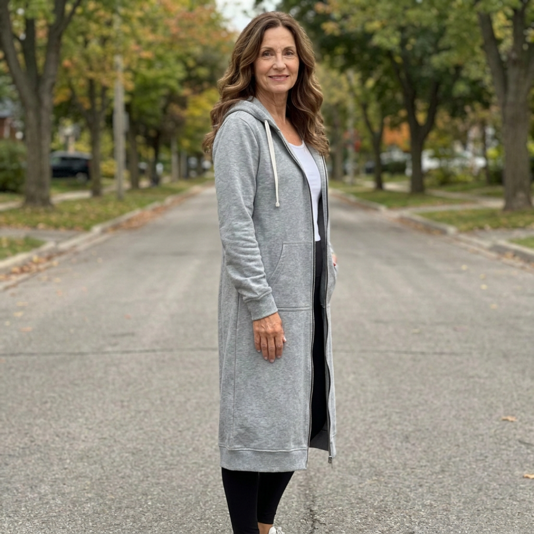 BRIXLEY™ – RELAXED ZIP-UP LONG CARDIGAN