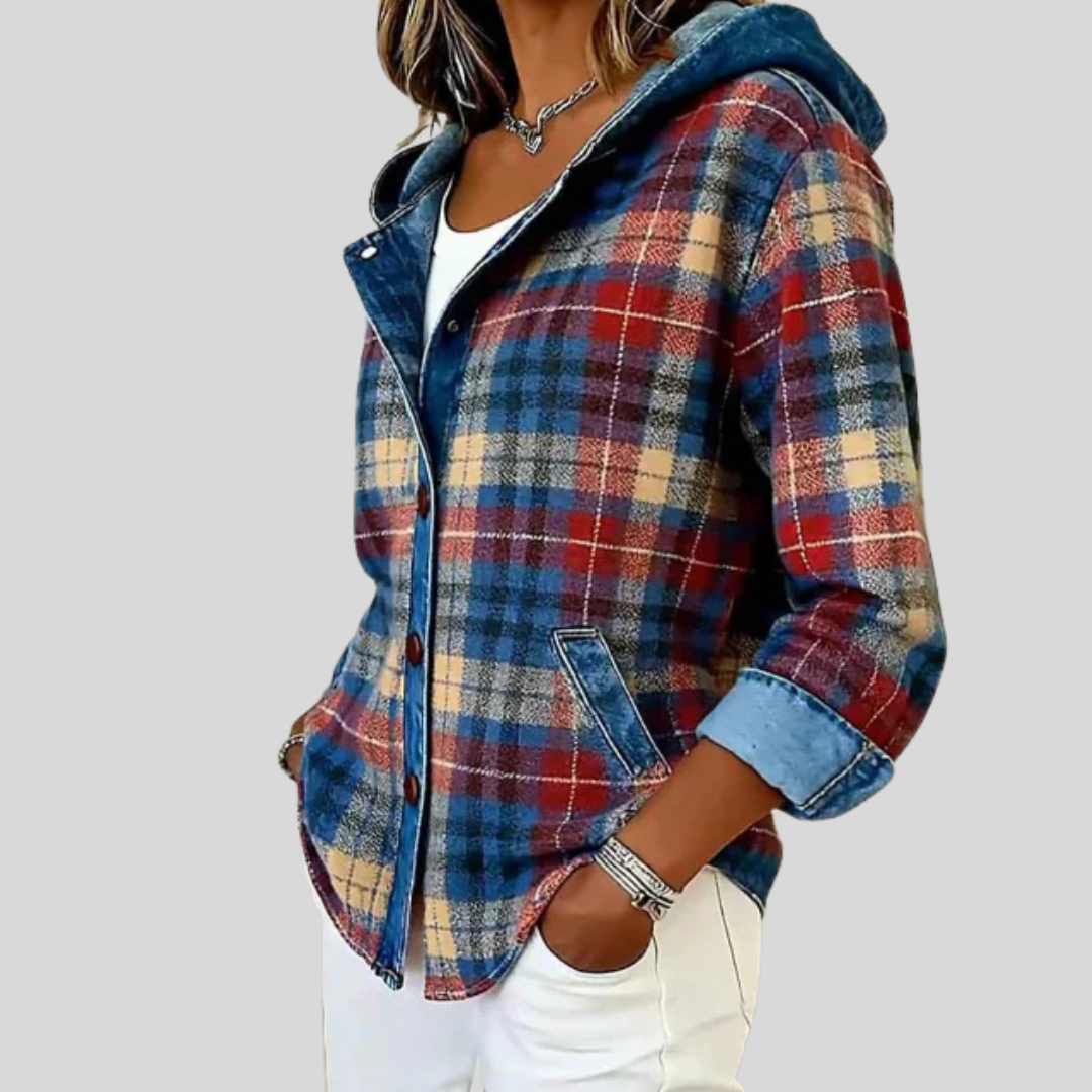 Hildred™ | Padded Checked Shacket