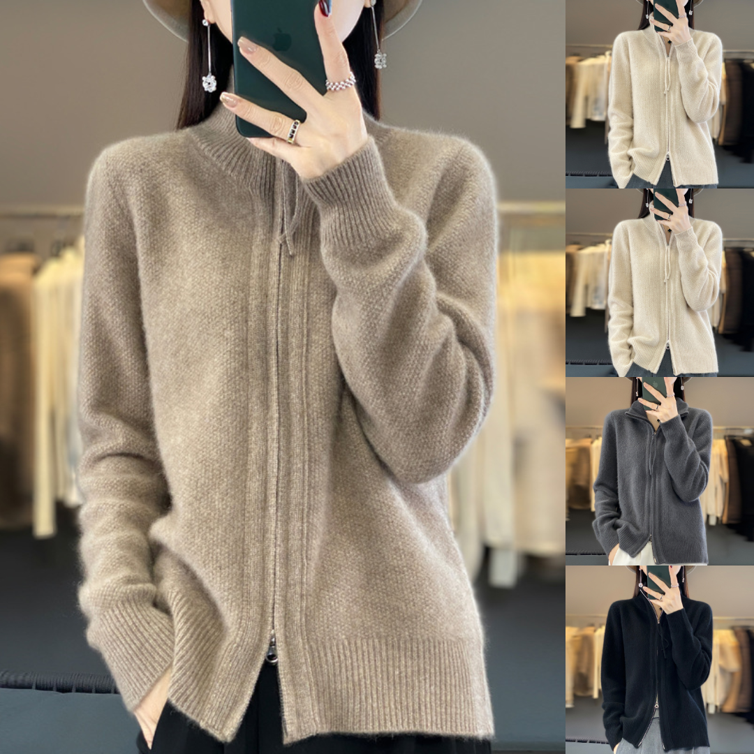 LUNA™ - ELEGANT KNIT ZIP-UP CARDIGAN