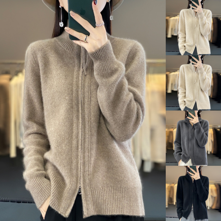 LUNA™ - ELEGANT KNIT ZIP-UP CARDIGAN