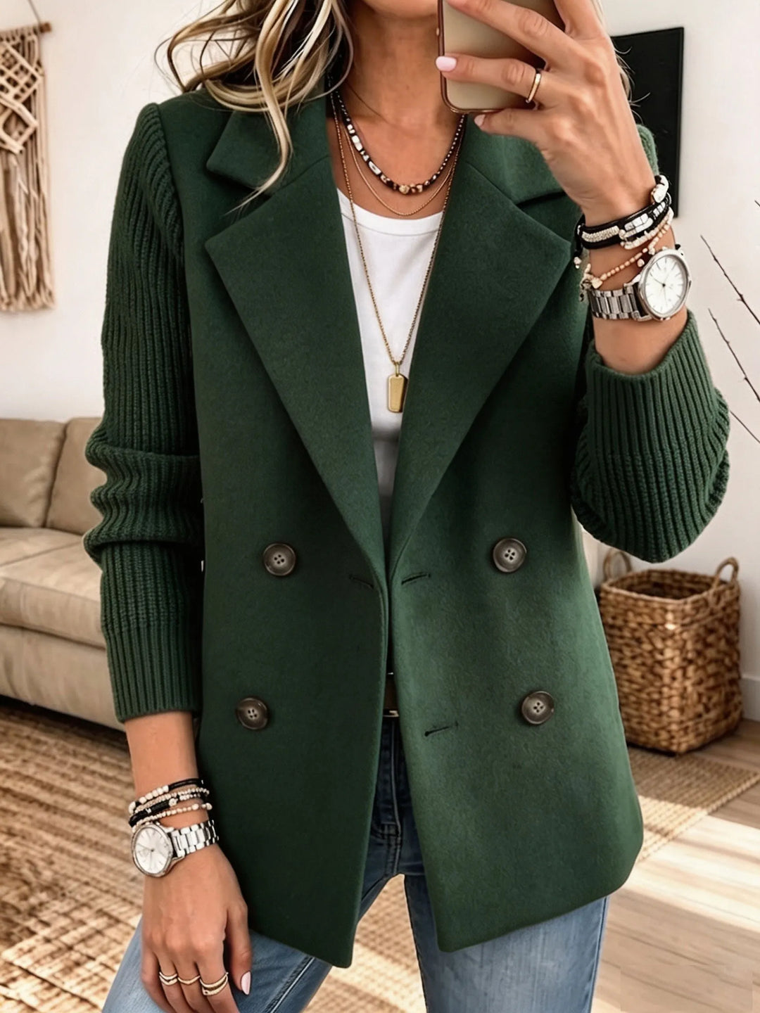 CARLA™ - ELEGANT COZY KNIT SLEEVE BLAZER