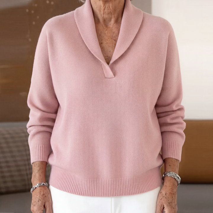 CLARISSA™ - ELEGANT V-NECK COMFORT SWEATER