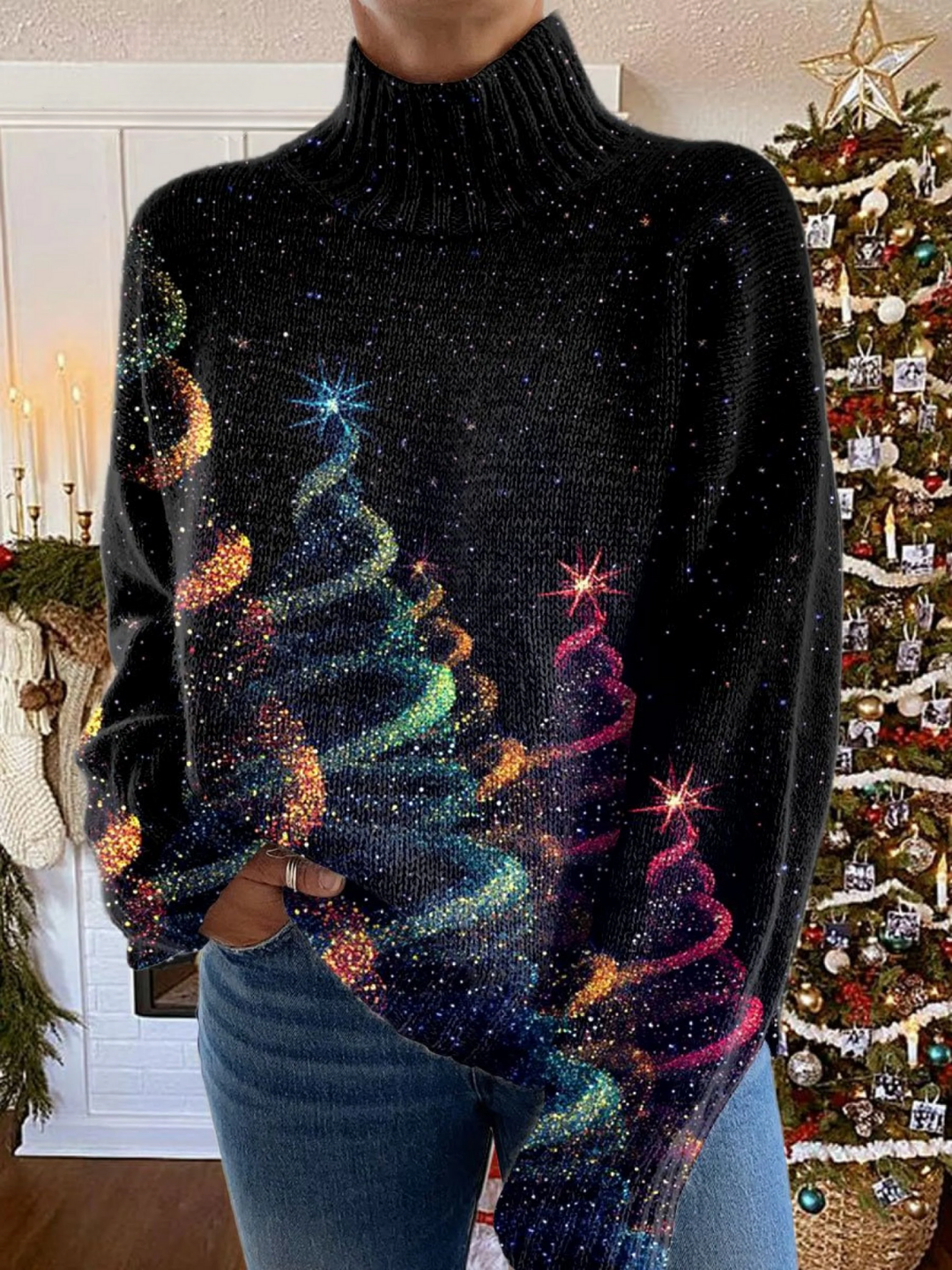 OLIVIA™ - ELEGANT FESTIVE TURTLENECK SWEATER