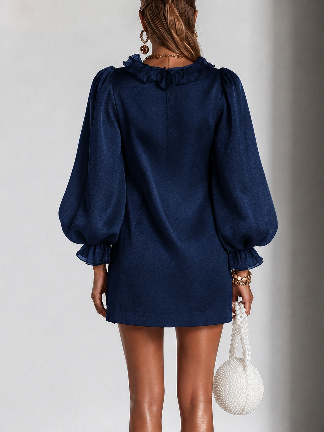 OTTILIE™ - RUFFLED PUFF-SLEEVE MINI DRESS