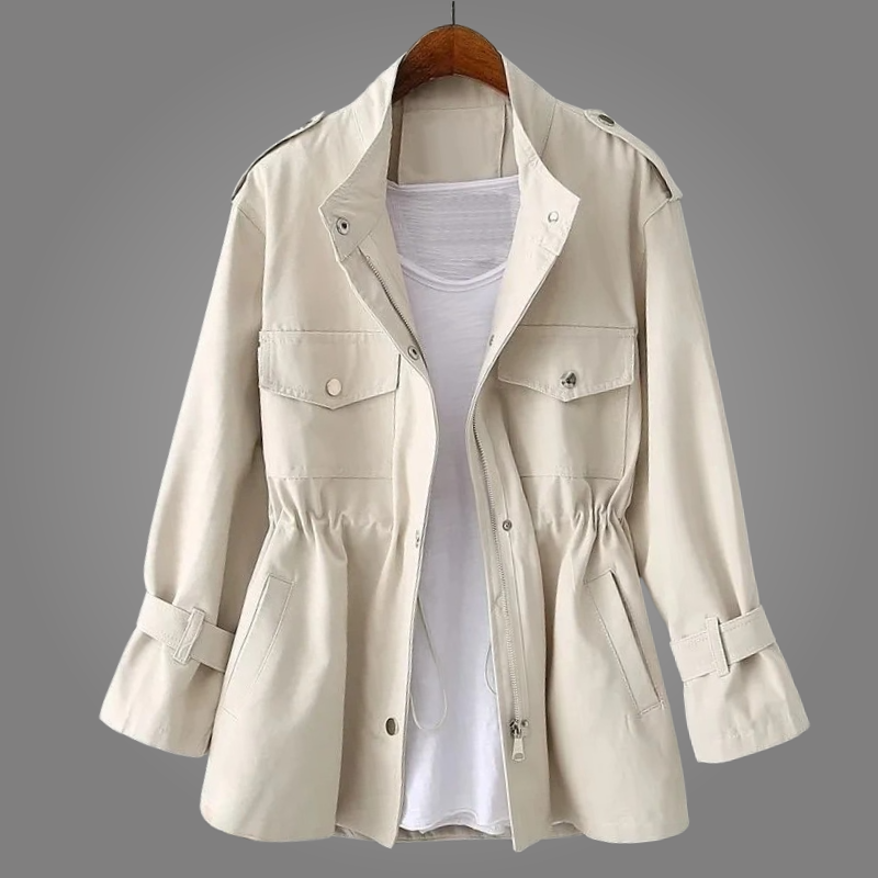 AMÉLIE™ - ELEGANT COLLARED UTILITY OVERCOAT