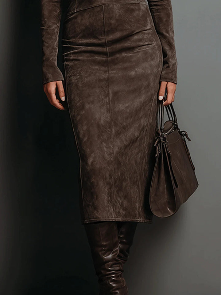 LORENE™ - ELEGANT COZY MIDI DRESS