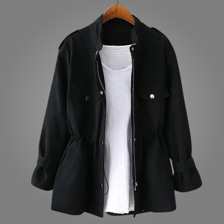 AMÉLIE™ - ELEGANT COLLARED UTILITY OVERCOAT