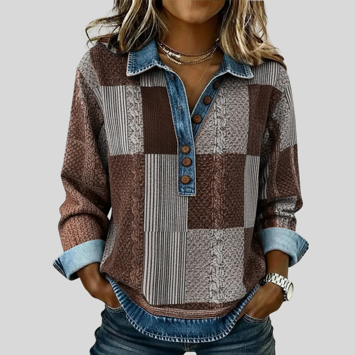 Meridell™ | Color Block Print Sweater