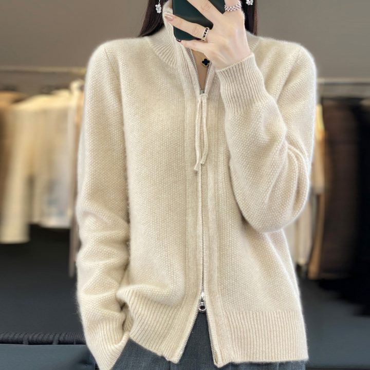 LUNA™ - ELEGANT KNIT ZIP-UP CARDIGAN