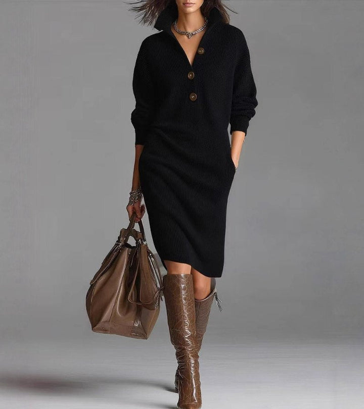JULIET™ - ELEGANT COZY KNIT MIDI DRESS