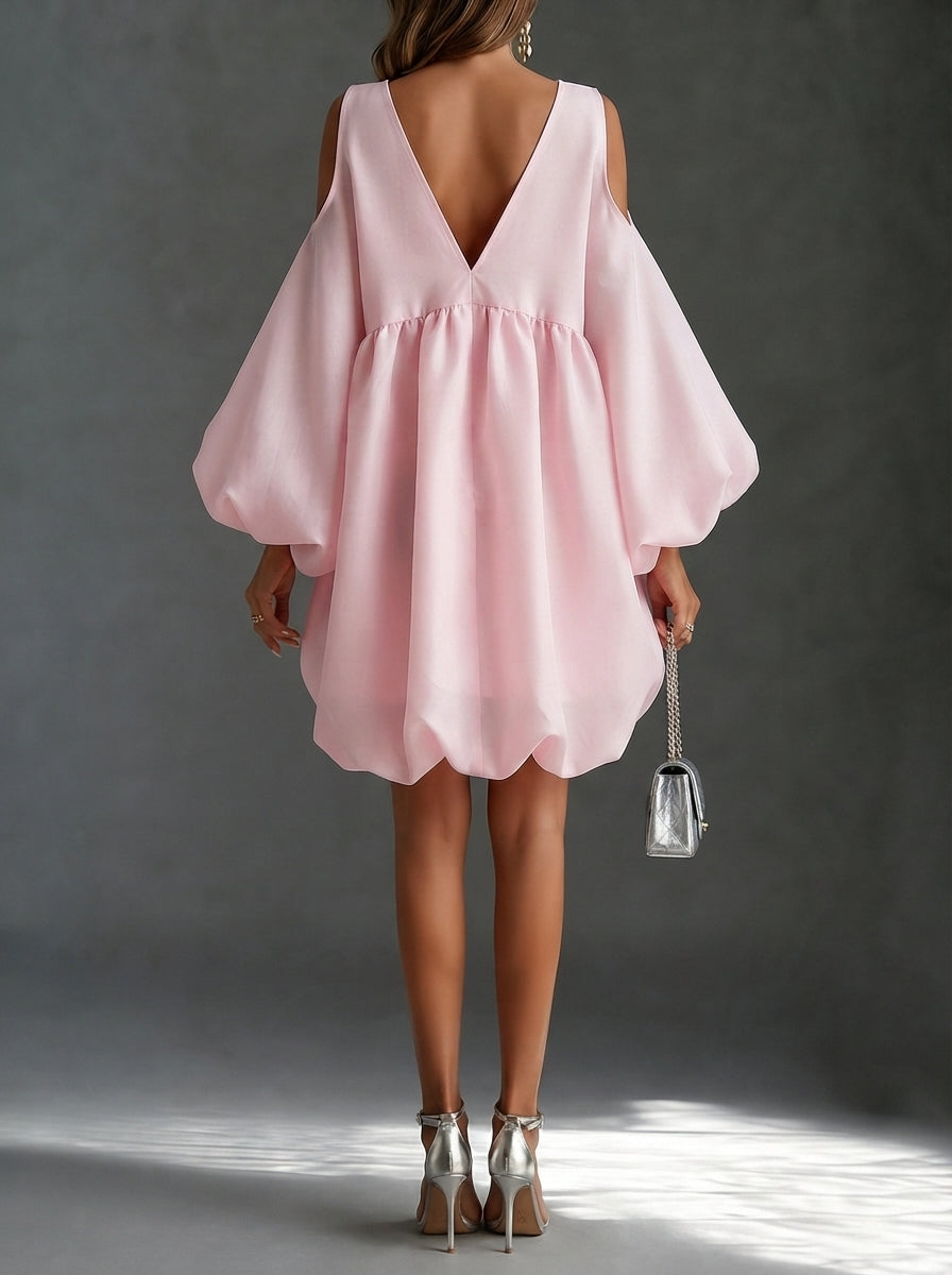 LYNETTE™ - ELEGANT BALLOON SLEEVE MINI DRESS