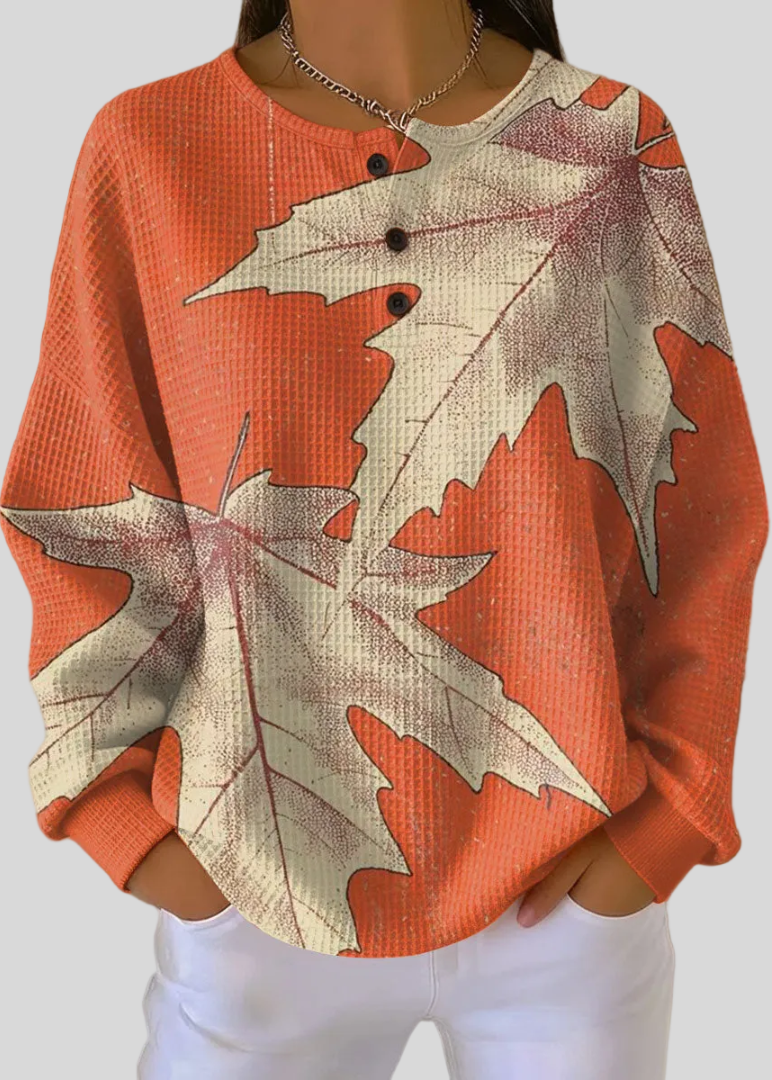 LILY™ - ELEGANT KNIT HENLEY SWEATSHIRT