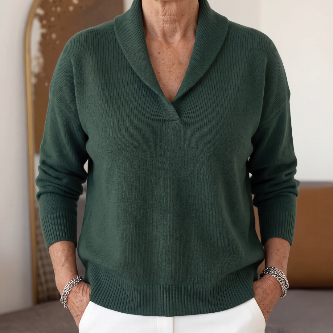 CLARISSA™ - ELEGANT V-NECK COMFORT SWEATER