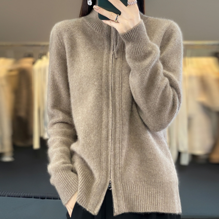 LUNA™ - ELEGANT KNIT ZIP-UP CARDIGAN