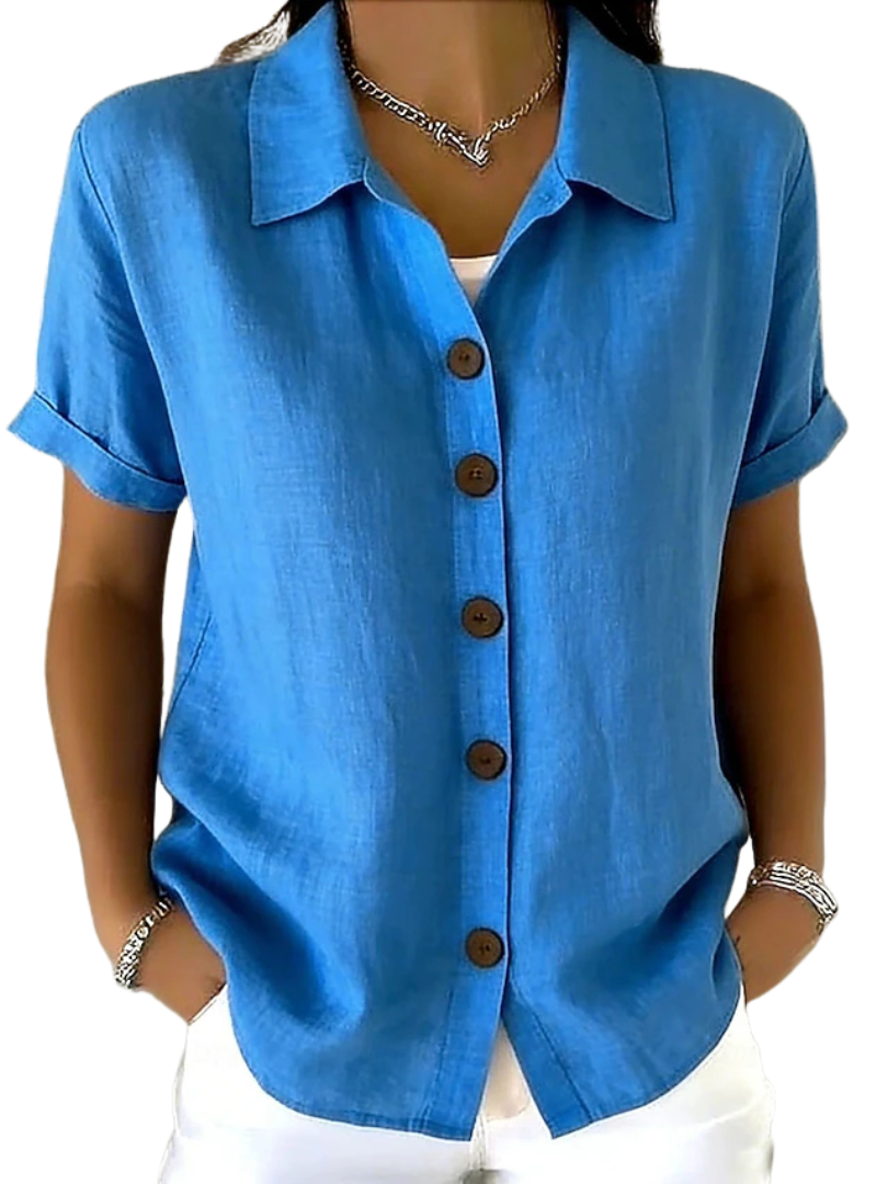 GRACIE™ - RELAXED SHORT SLEEVE BLOUSE
