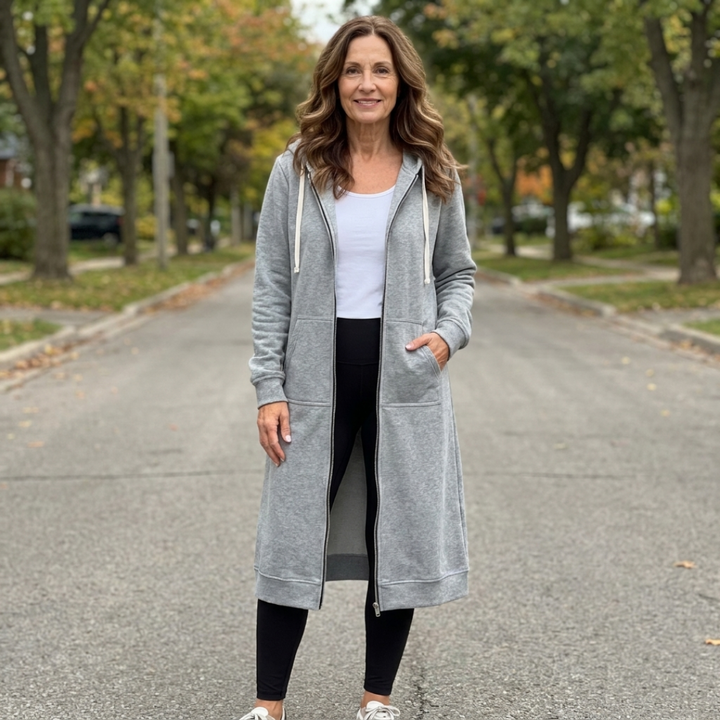 BRIXLEY™ – RELAXED ZIP-UP LONG CARDIGAN