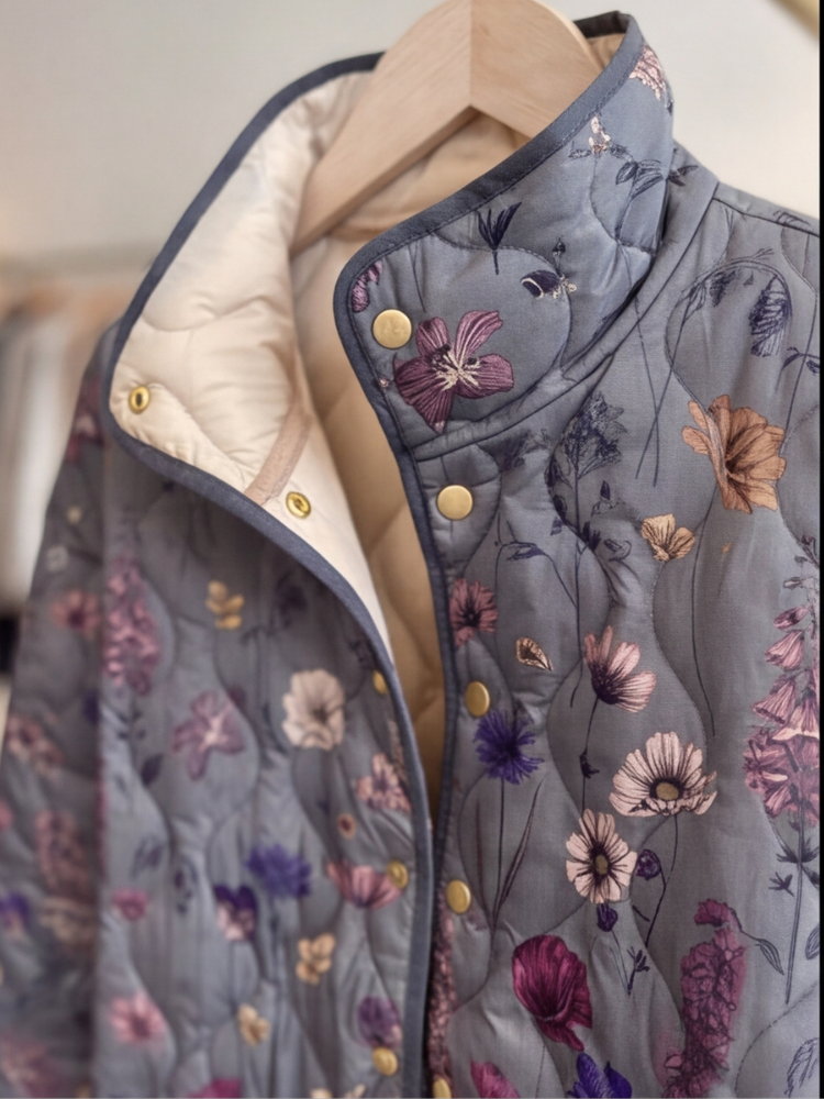 NIVA™ - VINTAGE FLORAL QUILTED JACKET