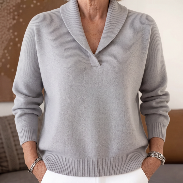 CLARISSA™ - ELEGANT V-NECK COMFORT SWEATER