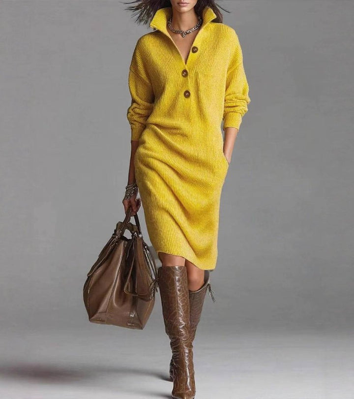JULIET™ - ELEGANT COZY KNIT MIDI DRESS