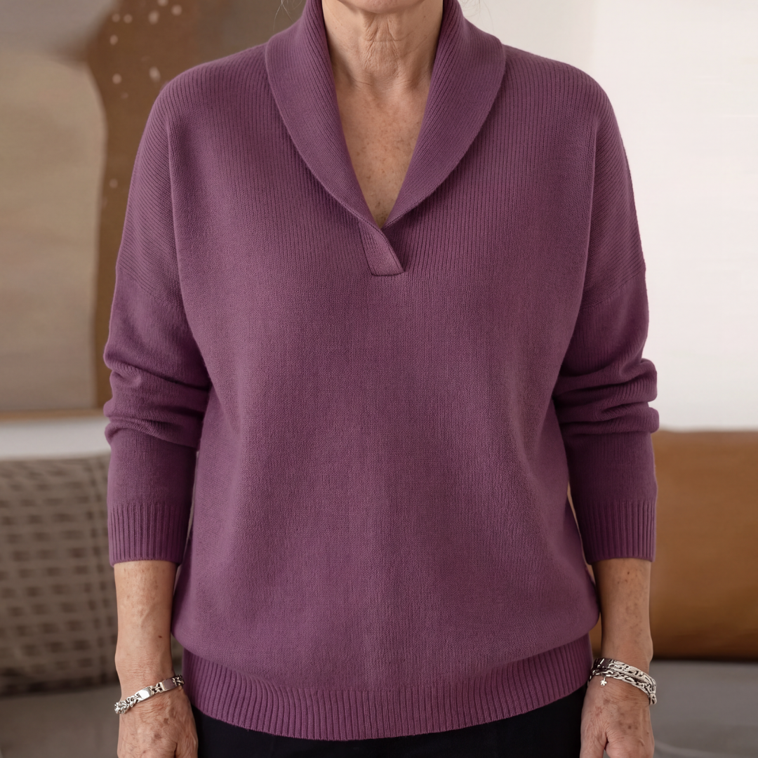CLARISSA™ - ELEGANT V-NECK COMFORT SWEATER
