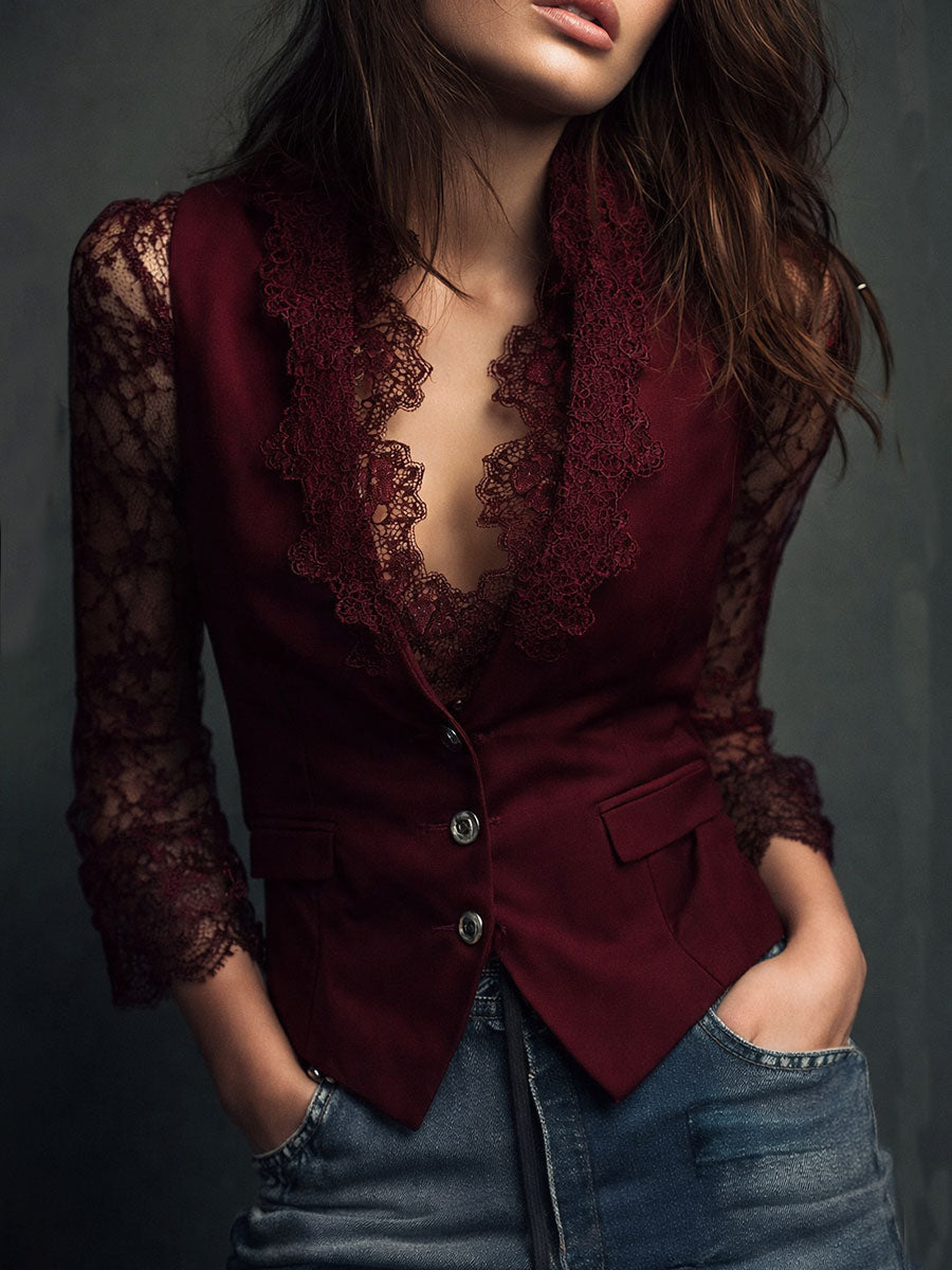 VICTORIA™ - ELEGANT LACE BLOUSE