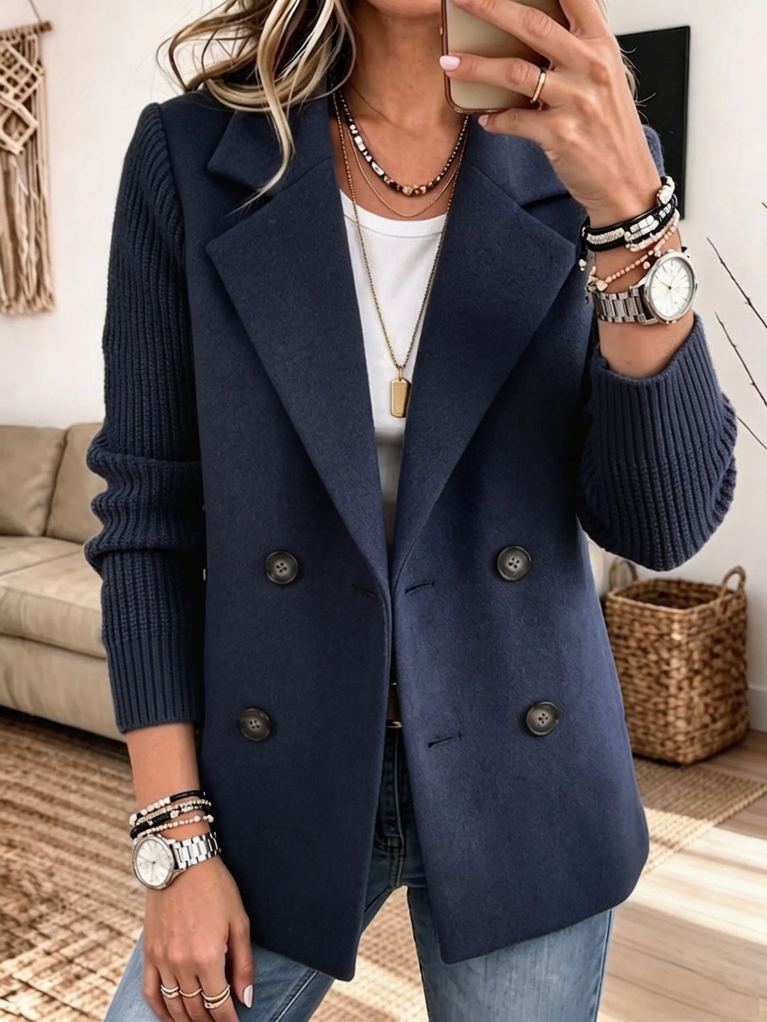 CARLA™ - ELEGANT COZY KNIT SLEEVE BLAZER