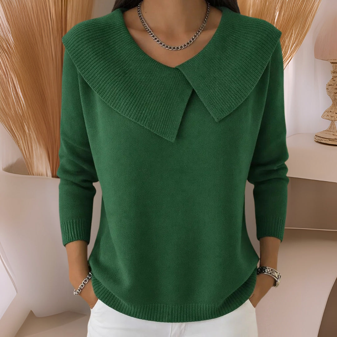 VIVIENNE™ - ELEGANT COLLARED COMFORT SWEATER