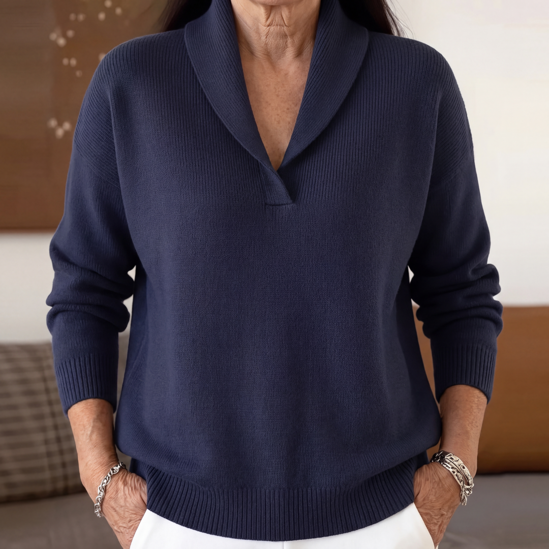 CLARISSA™ - ELEGANT V-NECK COMFORT SWEATER