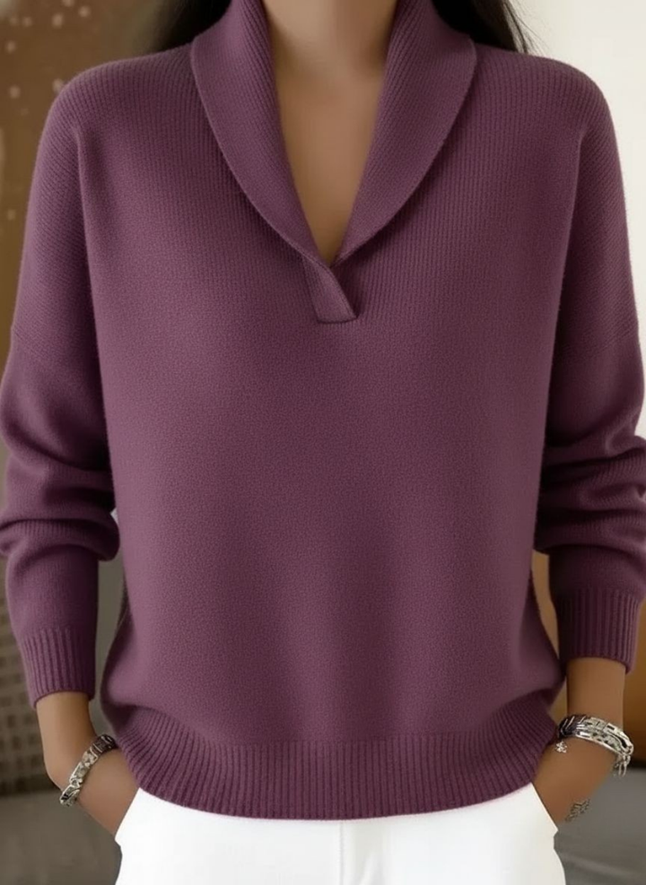 ANTONELLA™ - ELEGANT KNIT V-NECK SWEATER