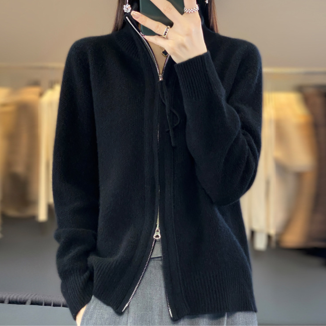 LUNA™ - ELEGANT KNIT ZIP-UP CARDIGAN