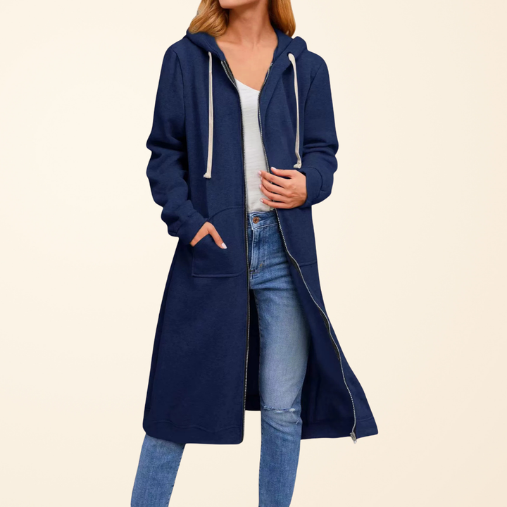 BRIXLEY™ – RELAXED ZIP-UP LONG CARDIGAN