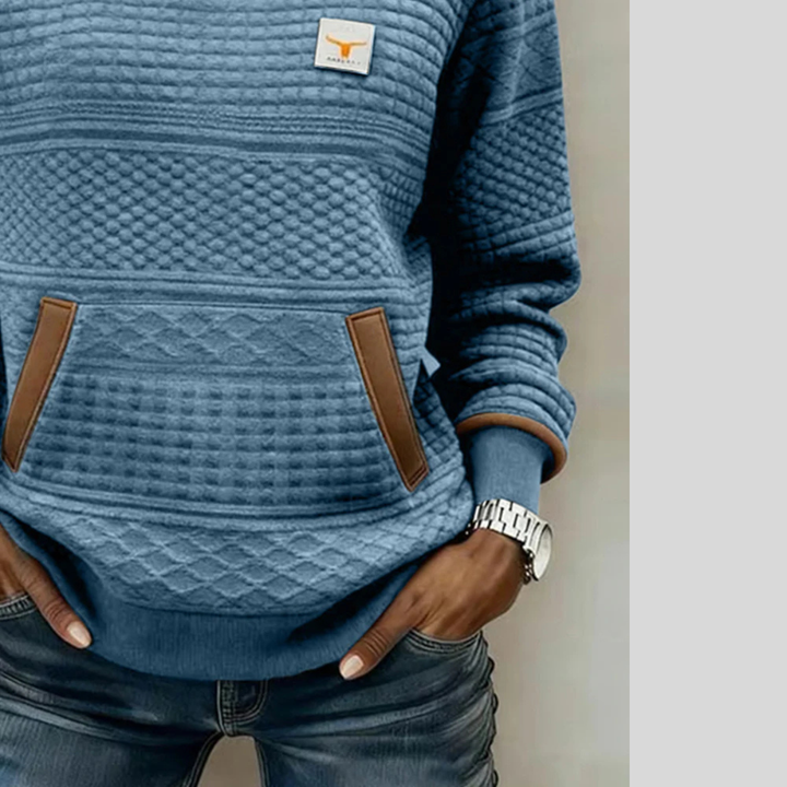 Noelle™ | Crew Neck Color Block Sweatshirt