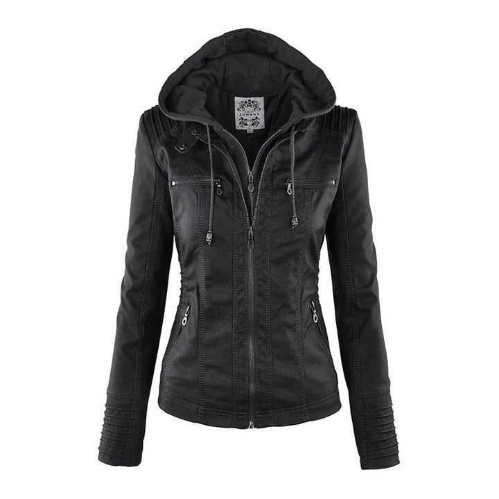 CALLISTA™ - ELEGANT HOODED LEATHER JACKET