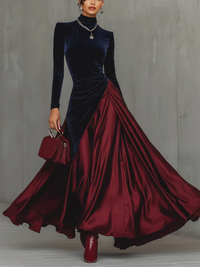 LUCRECE™ - ELEGANT BICOLOR MAXI DRESS