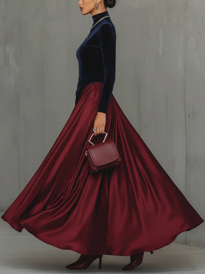 LUCRECE™ - ELEGANT BICOLOR MAXI DRESS