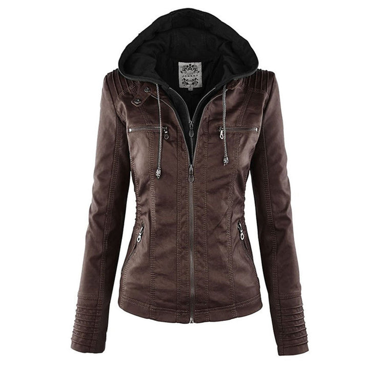 CALLISTA™ - ELEGANT HOODED LEATHER JACKET