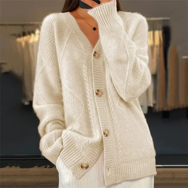 LENA™ - ELEGANT BUTTON KNIT CARDIGAN