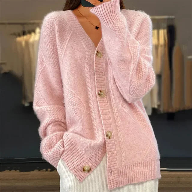LENA™ - ELEGANT BUTTON KNIT CARDIGAN