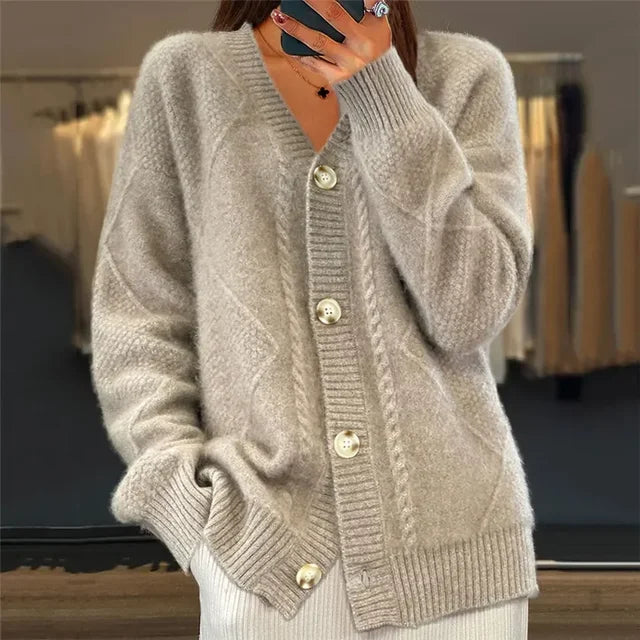LENA™ - ELEGANT BUTTON KNIT CARDIGAN