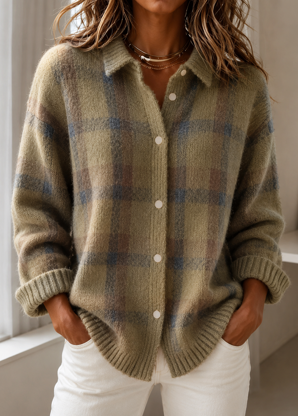 DANA™ - ELEGANT KNIT CARDIGAN BLOUSE