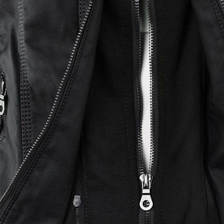 CALLISTA™ - ELEGANT HOODED LEATHER JACKET
