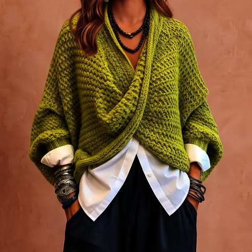 CELIA™ - ELEGANT COZY CROSSED SWEATER