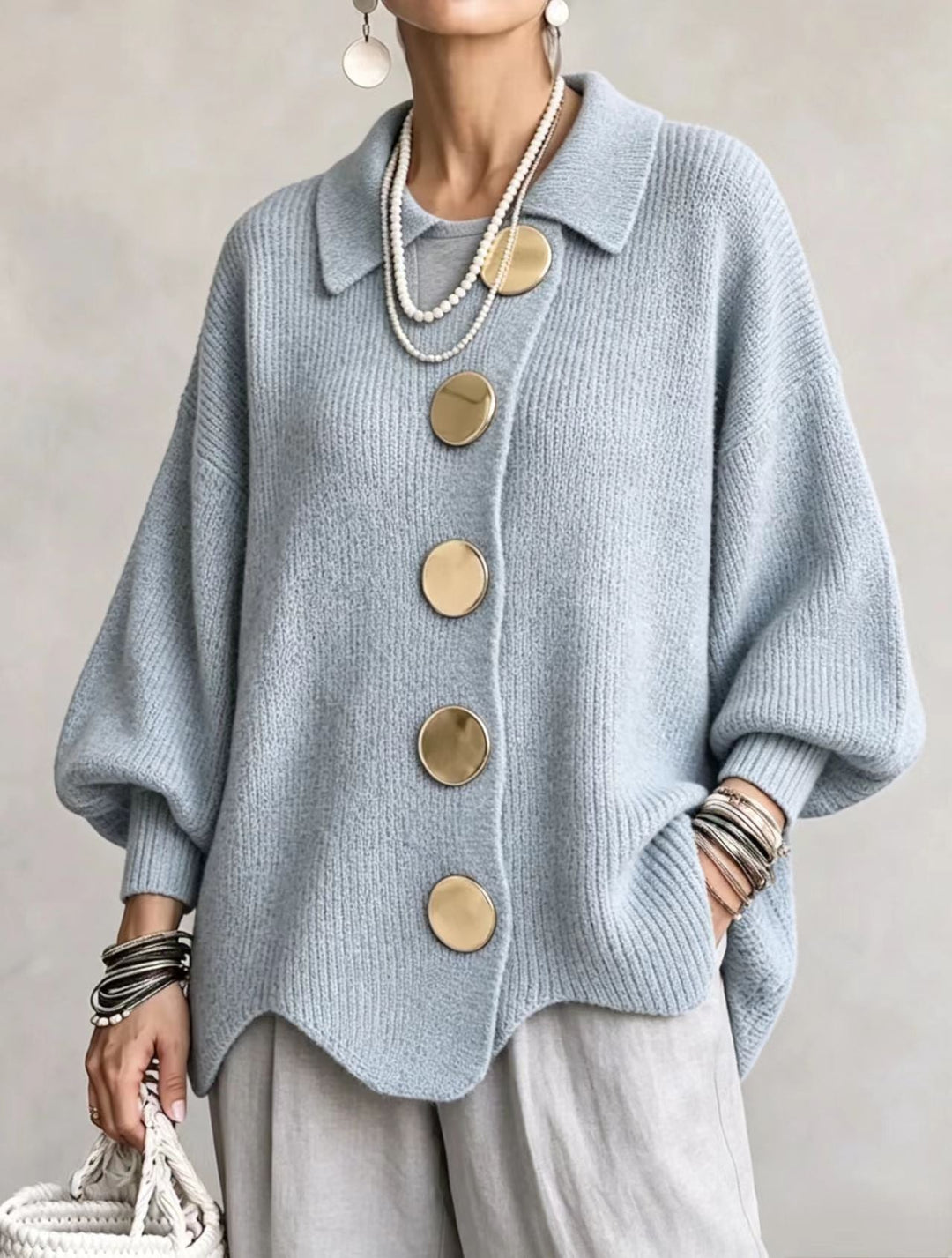 ISADORA™ - ELEGANT OVERSIZED KNIT CARDIGAN